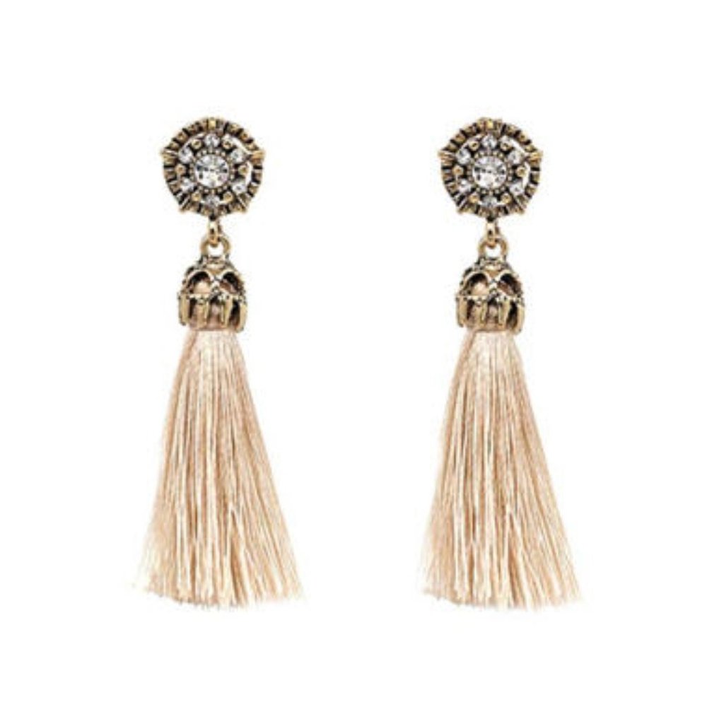 Tassel Earrings: Gold